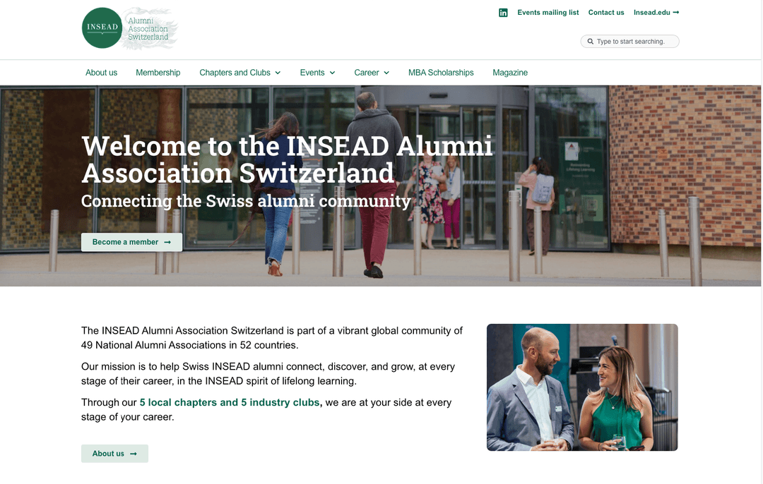 INSEAD Alumni Association – Refonte graphique et événements